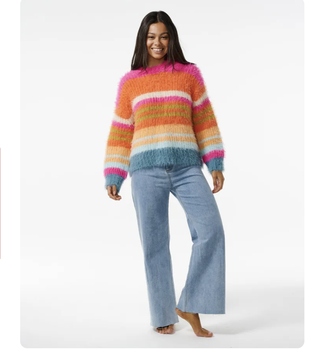 HIBISCUS HEAT CHUNKY STRIPE KNIT