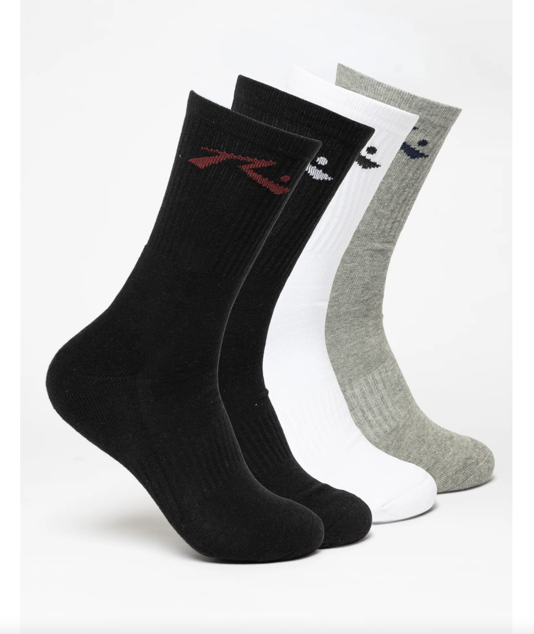 R DOT MID CALF 4 PACK SOCKS